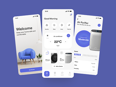 Smart Home App app design creative design design ui uidesign uiux uiuxdesign webdesign