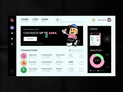 OBank // Dashboard application bank blacklead blacklead studio dashboard design finance dashboard financial app fintech saas management tool motion graphics product saas ui web