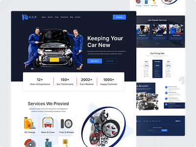 Car Repair Website Deign 2022 automobile parts automobile service car repair car service center clean habib landingpage minimal parts shop product shop repair service service center ui uiux ux website website design