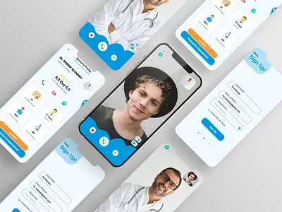 UI/UX for Online Doctor App design graphic design ui ux