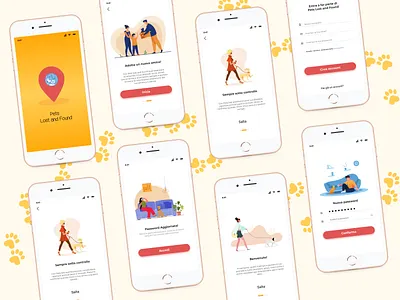 Petsbook - Pets Lost and Find app app figma mobile app mockup design ui ux design user experience design