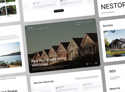 Nestoria | Real Estate Property Finder agent architecture building business clean company home home page house landing page minimalist modern design properties property real estate real estate website ui ux web website