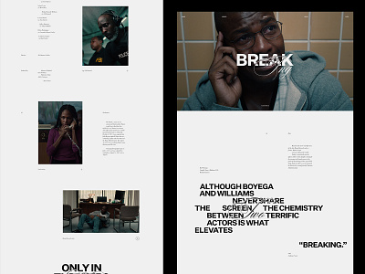 Bleecker Street Media editorial interaction interface minimalistic movies typography webdesign