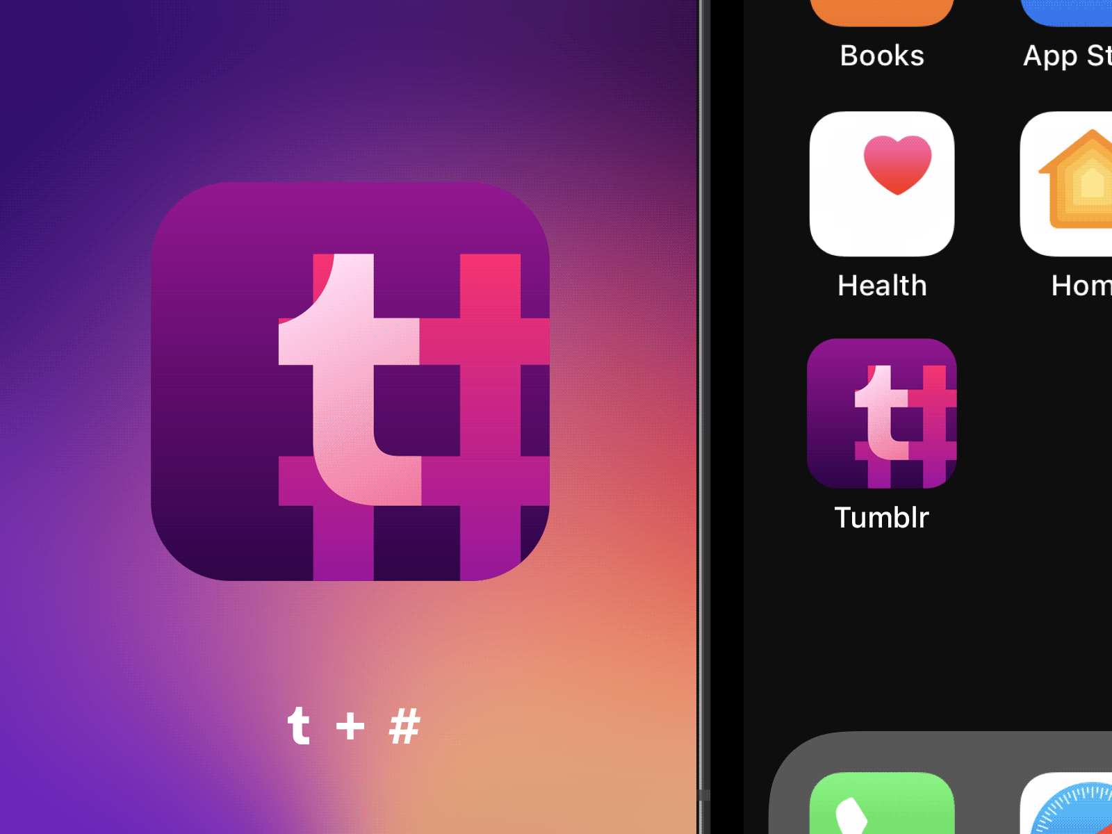 [REBOUND] Design a new Tumblr app icon V2 by my.kdh on Dribbble