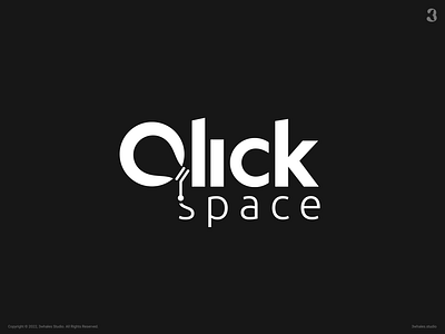 ClickSpace Wordmark 3whales branding c letter coworking design light light bulb logo logodesign space startup team wordmark