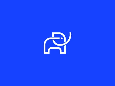 Elephant Minimal Logo | Flat Logo | Animal Logo Design animal illustration animal logo branding creative logo elephant elephant logo elephant minimal logo geometry gradeint graphic design identity illustration line linework logo design minimal logo modern negative space logo simple logo ui