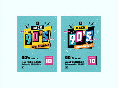 Back to 90's worldwide 90s branding club design flyer graphic design icon icon set illustration logo music nostalgic party poster retro theme vector vibe