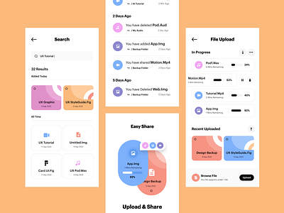 File Manager app development app ui branding clean file manager mobile app mobile app design music notification onboarding photos product design product development share file typography ui ui ux upload file user experience ux