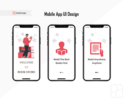 Book Store App UI Design adobe xd app app design application design book book store book store app ui design branding corporate design ecommerce graphic design illustration ui ui design uiux user experience user interface user interface design ux