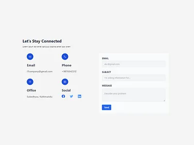 Tailwind CSS Contact Components css html tailwind css uiux web design