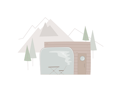Wildside Glamping app branding design glamping hand drawn illustration line logo map ui