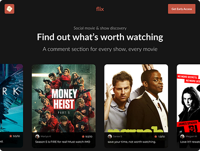 flix landing page branding design figma illustration logo minimal product productdesign ui ux