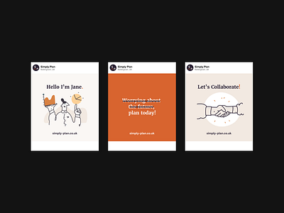 Simply Plan — Instagram Posts branding concept design graphic design identity instagram logo social visual identity