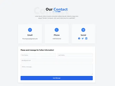 Tailwind CSS Contact Components css html tailwind css uiux web design