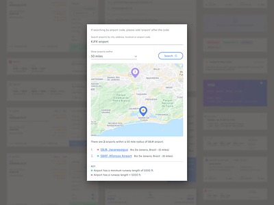 Airport search UI component dashboard design system laravel react ui ux web application