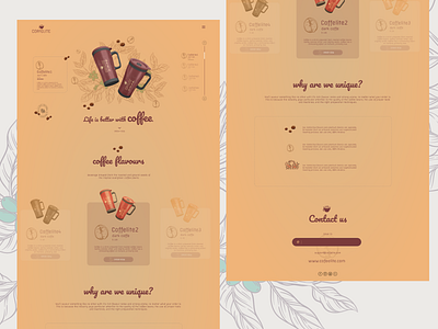 Coffelite (COFFEE + LITE Coffee) - Life is better with coffee. adobe xd attractive behance branding clean coffee concept creative css design freepik graphic design html illustration inspiration logo shots tailwindcss ui uiux