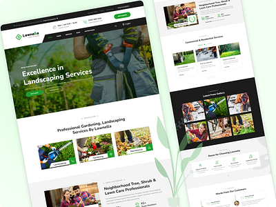 Lawnella - Gardening & Landscaping Web Design agriculture animation business farmer shop florist garden gardener gardening graphic design grass groundskeeper illustration industry landscape architects landscaper landscaping lawn services motion graphics ui ux