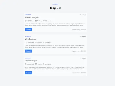 Tailwind CSS Blog List Components css html tailwind css uiux web design