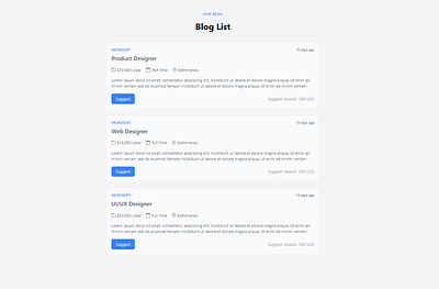 Tailwind CSS Blog List Components css html tailwind css uiux web design