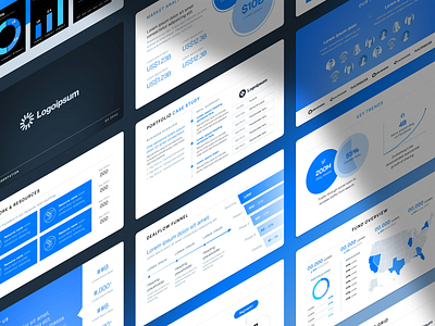 VC Fund Pitch Deck Template blue figma finance fund gradient hedge fund investment investor investor presentation metrics minimalist mockup perspective pitch deck powerpoint presentation presentations startup vc venture capital