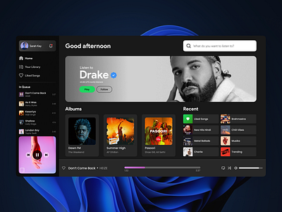 Music Player adobe beginner branding design dribbble figma illustration logo minimal music ui