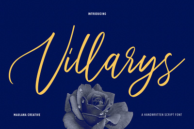 Villarys Handwritten Script Font animation branding design elegant font fonts graphic design handmade illustration logo modern nostalgic poster retro script ui vintage