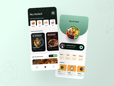 Cooking & recipe app app design design mobile app mobile ui ui uidesign uiux