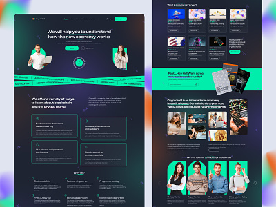 Landing page for Web3 investing course bitcoin courses crypto crypto courses crypto dashboard crypto education crypto user daily daily challange dailyui economy education eth interface learn learning ui web design web3 website
