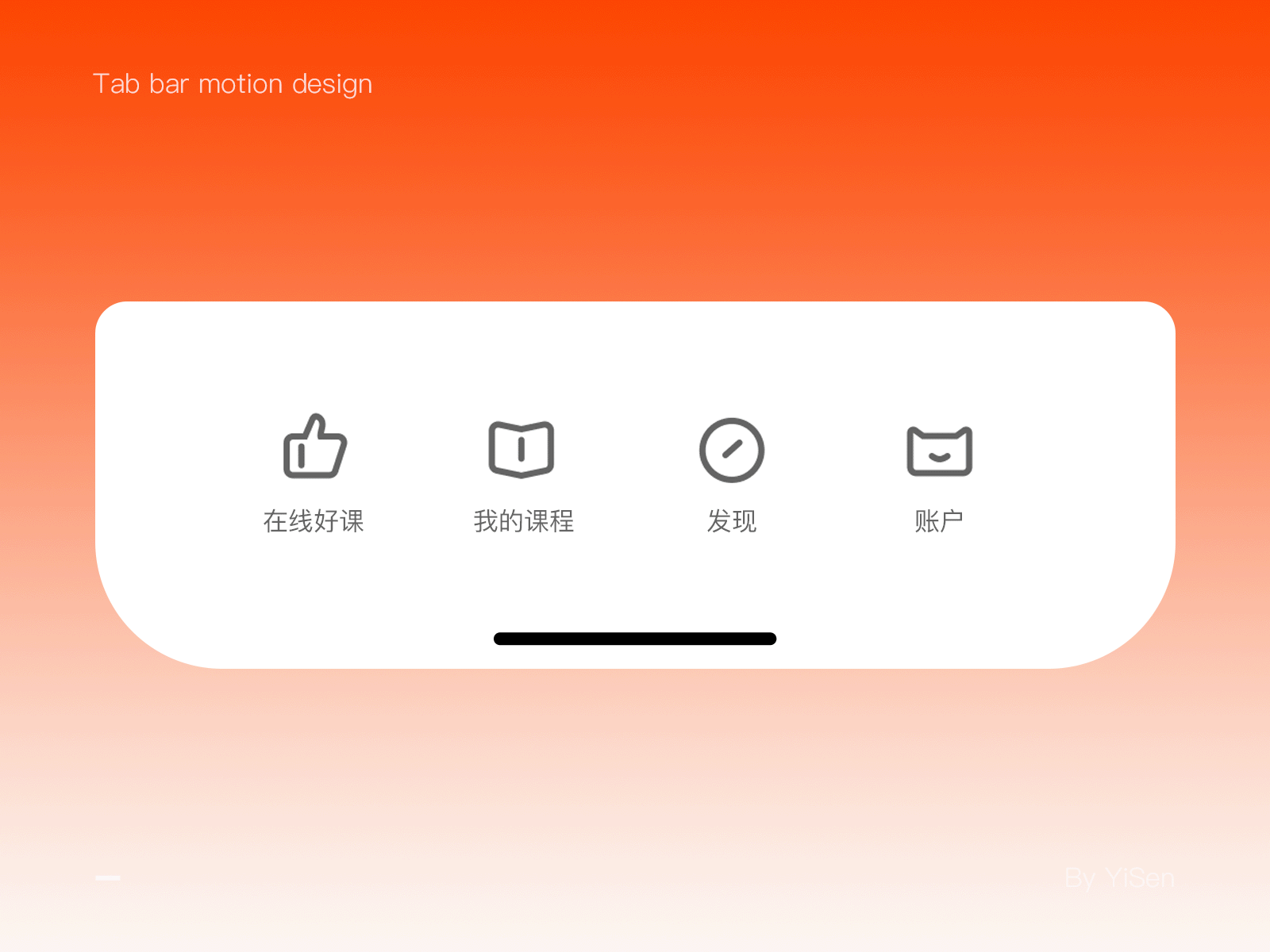 Tab bar motion design animation design icon