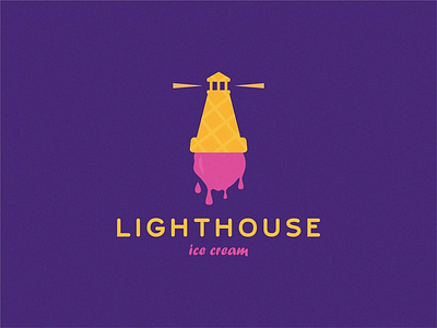 Lighthouse / ice cream cream ice lighthouse logo