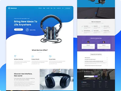 Neorous - SaaS, Software & Digital Agency Template Web Design agency animation branding business clean corporate design digital agency flat graphic design illustration logo marketing minimal modern motion graphics multipurpose portfolio start up ui
