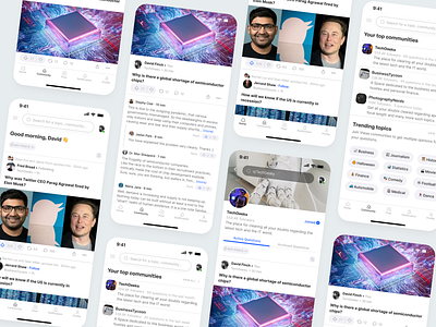 Question-Answer App | UI Design app graphic design ui web