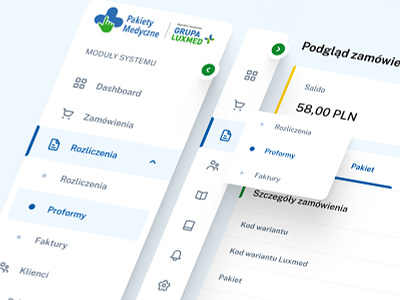 Healthcare web app interface - Pakiety Medyczne app case study crm dashboard design design system healthcare interface medical platform ui ux webapp webdesign