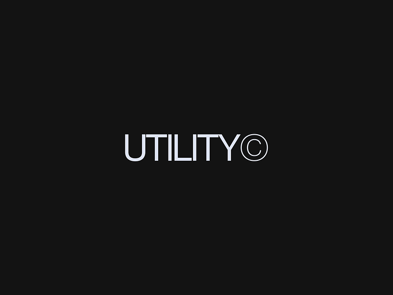 Utility — Wordmark branding concept logo visual identity website