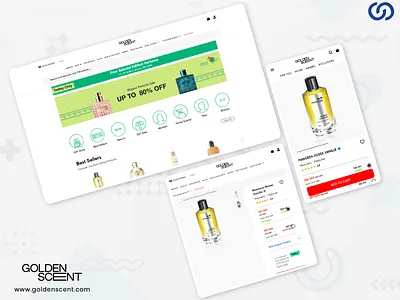 Golden Scent branding design graphic design illustration ui user experience web design