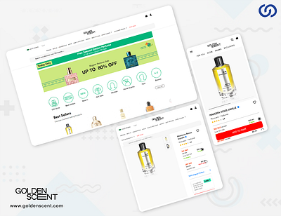 Golden Scent branding design graphic design illustration ui user experience web design