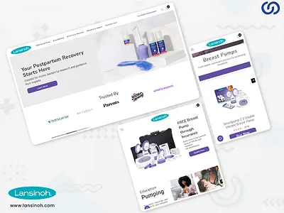 Lansinoh branding design graphic design illustration ui user experience web design