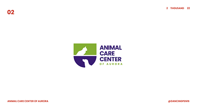 Animal Care Center of Aurora bold brand identity branding cat creative design dog golden ratio graphic design green illustration logo logomaker logotype minimal minimalistic purple typeface unique