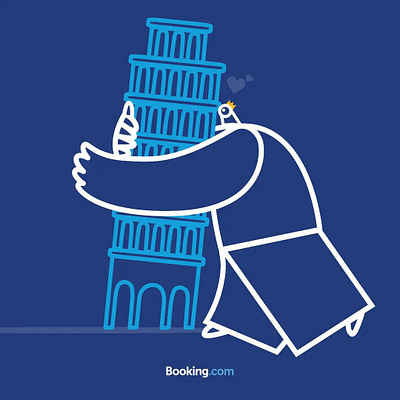 Booking.com booking bookingcom branding character design digital painting illustration illustrator procreat travel vector world
