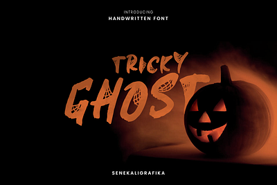 Tricky Ghost Font branding font design design font display font font illustration logo logo font modern font typeface