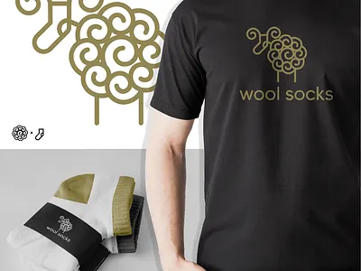 Sheep wool Socks logo branding design graphic design logo logotype sheepsocks sockslogo woolsocks