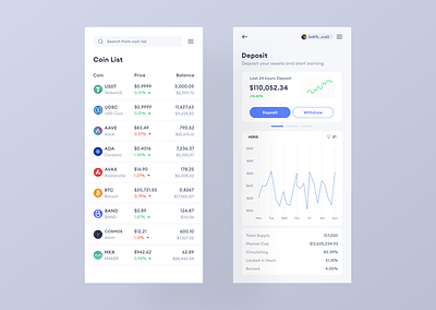 Blockchain - Yield farming protocol (Light theme UI) blockchain crypto cryptocurrency defi design dex ui web3