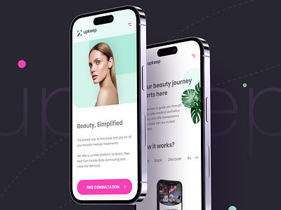 Beauty Service App UI Design app appui beauty clean ui iosapp minimaldesign mobile mobile app mobileui modern responsive ui uiux ux webapp