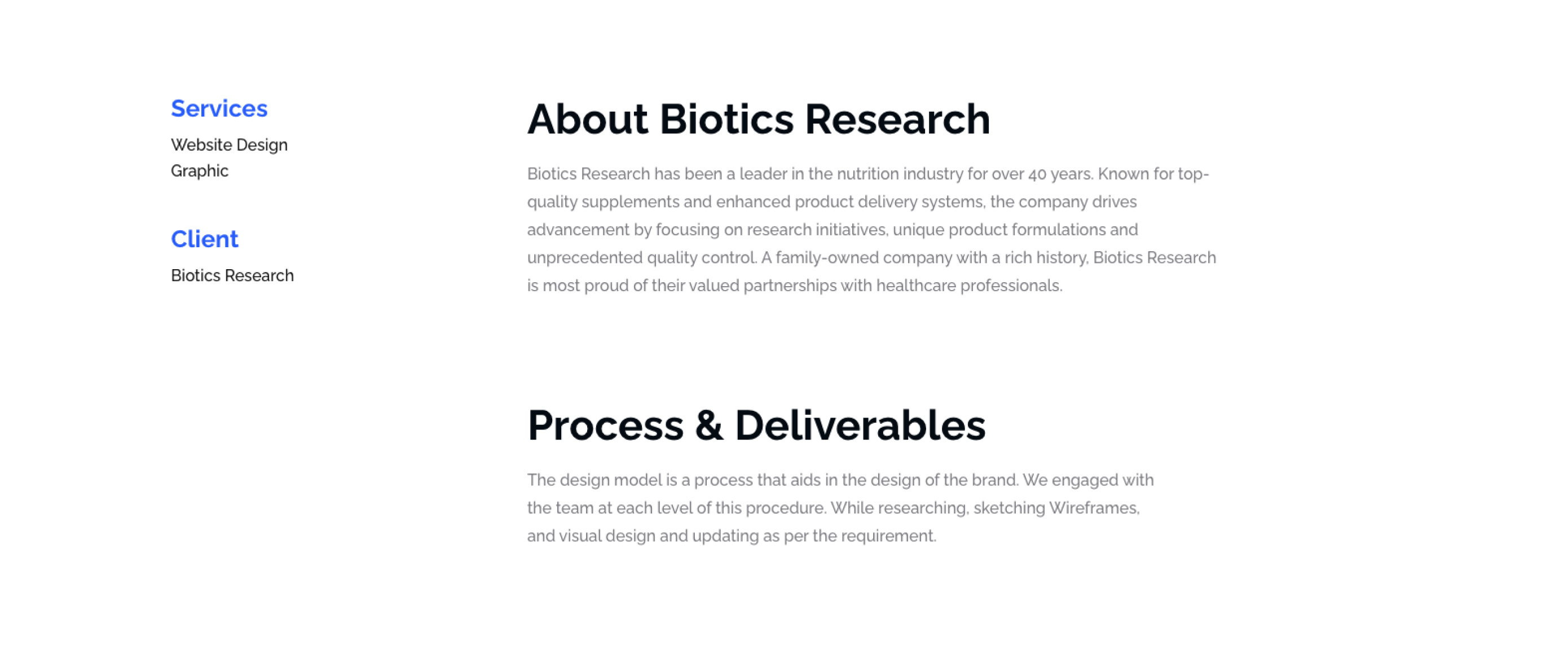 Biotics Research site Design by Wow Design on Dribbble