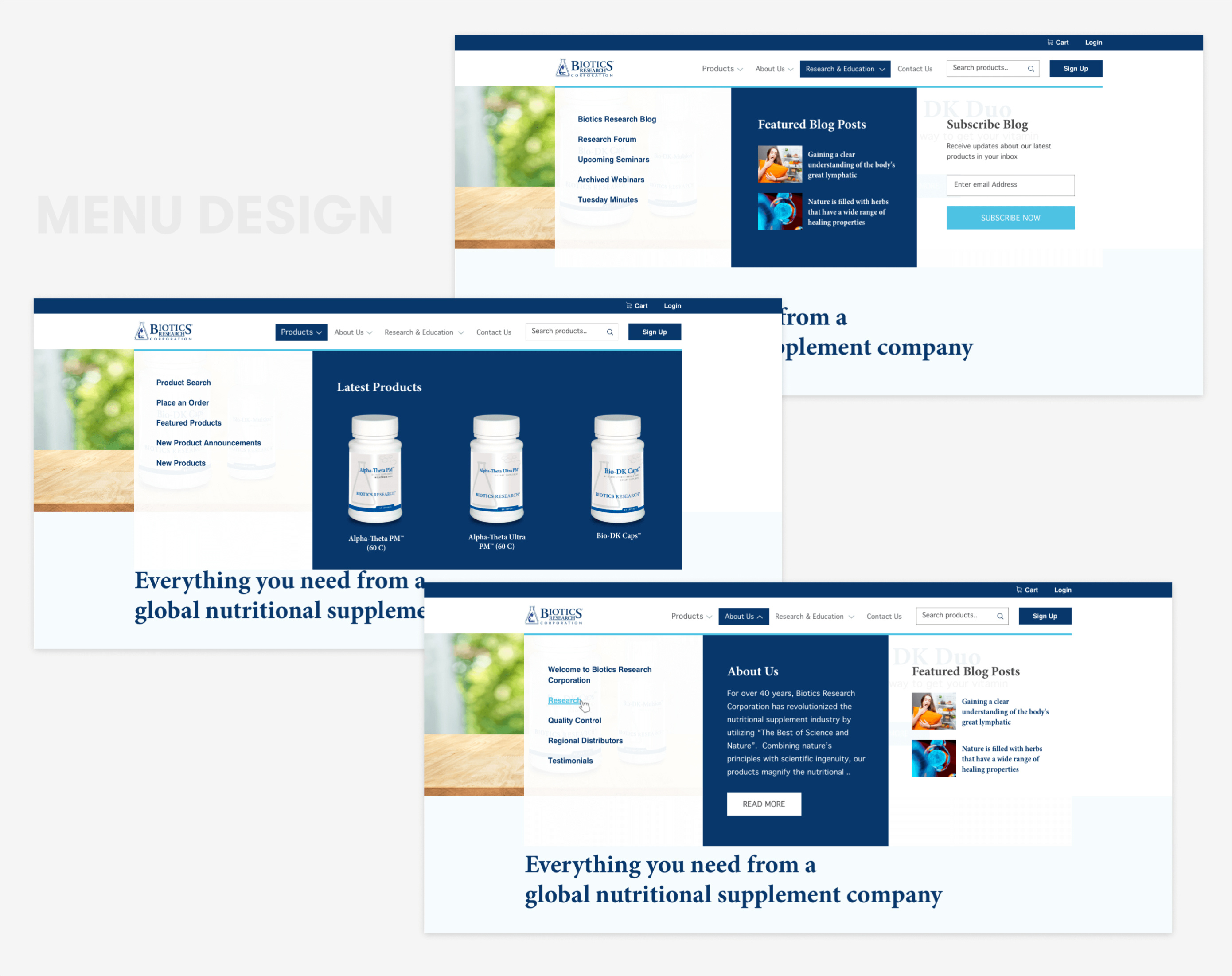 Biotics Research site Design by Wow Design on Dribbble
