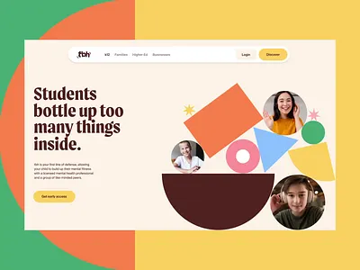 Homepage design for a Healthcare startup , Concept II animation branding healthcare illustration mental health web design