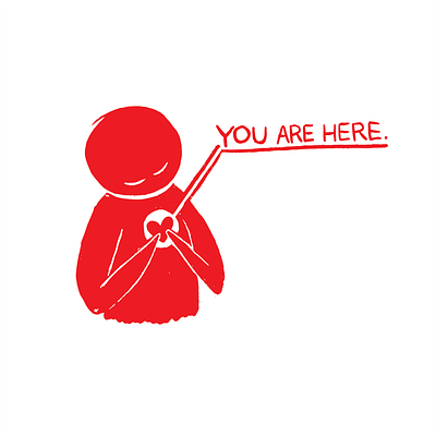 You Are Here cute design graphic design heart illustration love