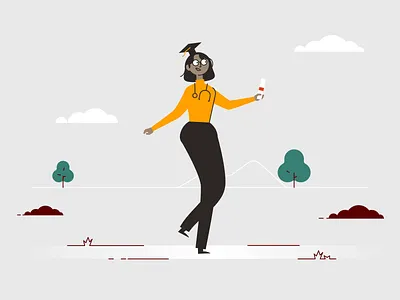 Degree animation character illustration motion graphics simple storyboard styleframe vector