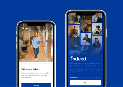 Indeed Mobile App Onboarding & Splash Screen Redesign indeed mobile app onboarding redesign splash screen ui ux