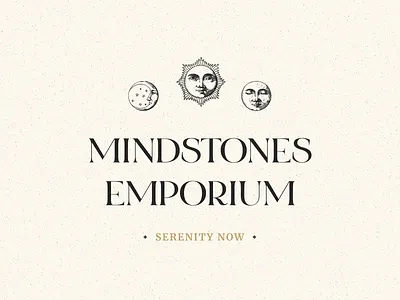 Mindstones Emporium 🌞 Branding artwork beauty brand design brand identity branding card cards cosmetics design drawing illustration logo packaging tarot vector